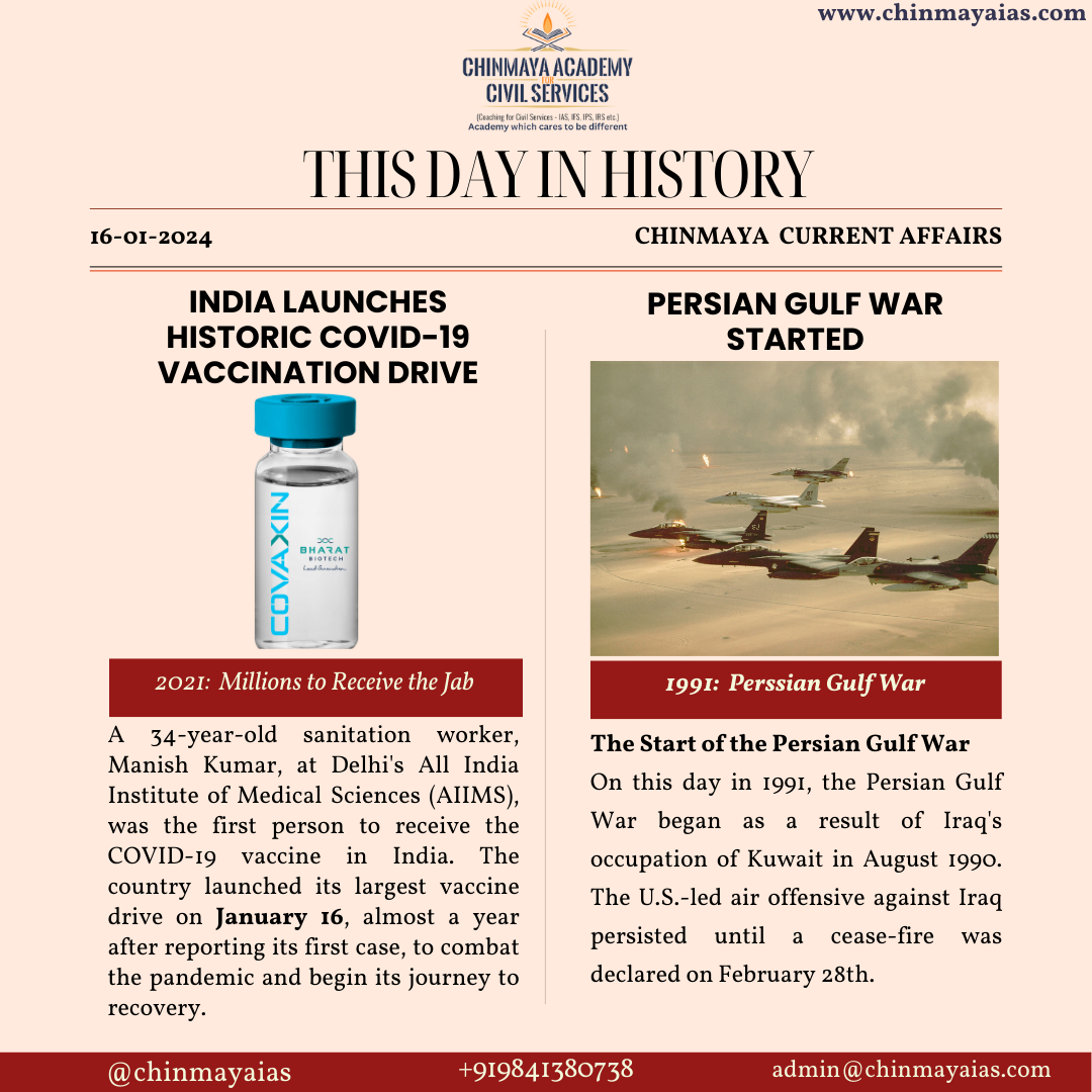 India's Covid Vaccination and 1991 Gulf War